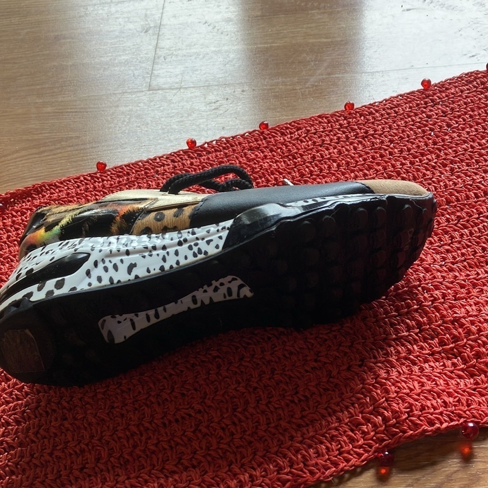 Steve Madden Women’s Cliff Leather Leopard Sneakers..Size 9. Preowned. - Picture 5 of 9